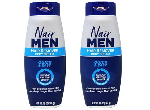 Nair Hair Remover for Men Hair Remover Body Cream, 12 oz (2-Pack) Beauty & Personal Care Nair