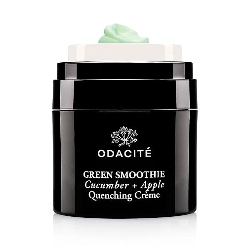 ODACITE Hydrating Face Moisturizer - Green Smoothie Quenching Creme, Face Cream - Moisture Locking Face Cream is Lightweight & Non-Greasy - Cucumber Beauty & Personal Care ODACITE