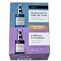 Envy Face Serum Duo Pack Hyaluronic & Salicylic Acid 1.69 fl oz and Collagen & Peptides 1.69 fl oz Beauty & Personal Care KLAR & CO
