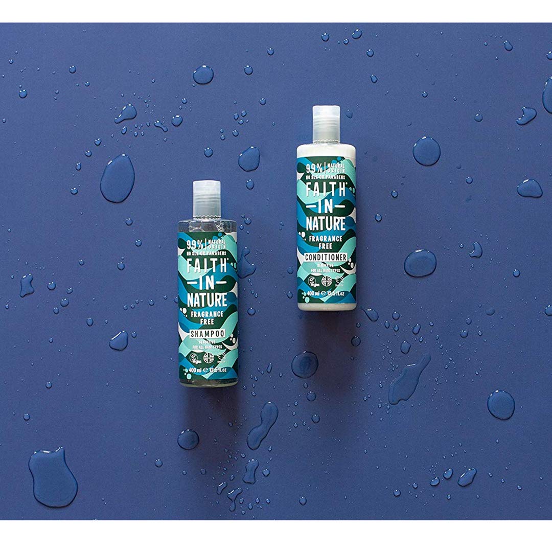 Faith In Nature Fragrance Free Shampoo 400ml & Conditioner 400ml Duo Pack | Vegan | No Cruelty | 99% Natural Fragrance | No From SLS or Parabens Beauty & Personal Care FAITH IN NATURE