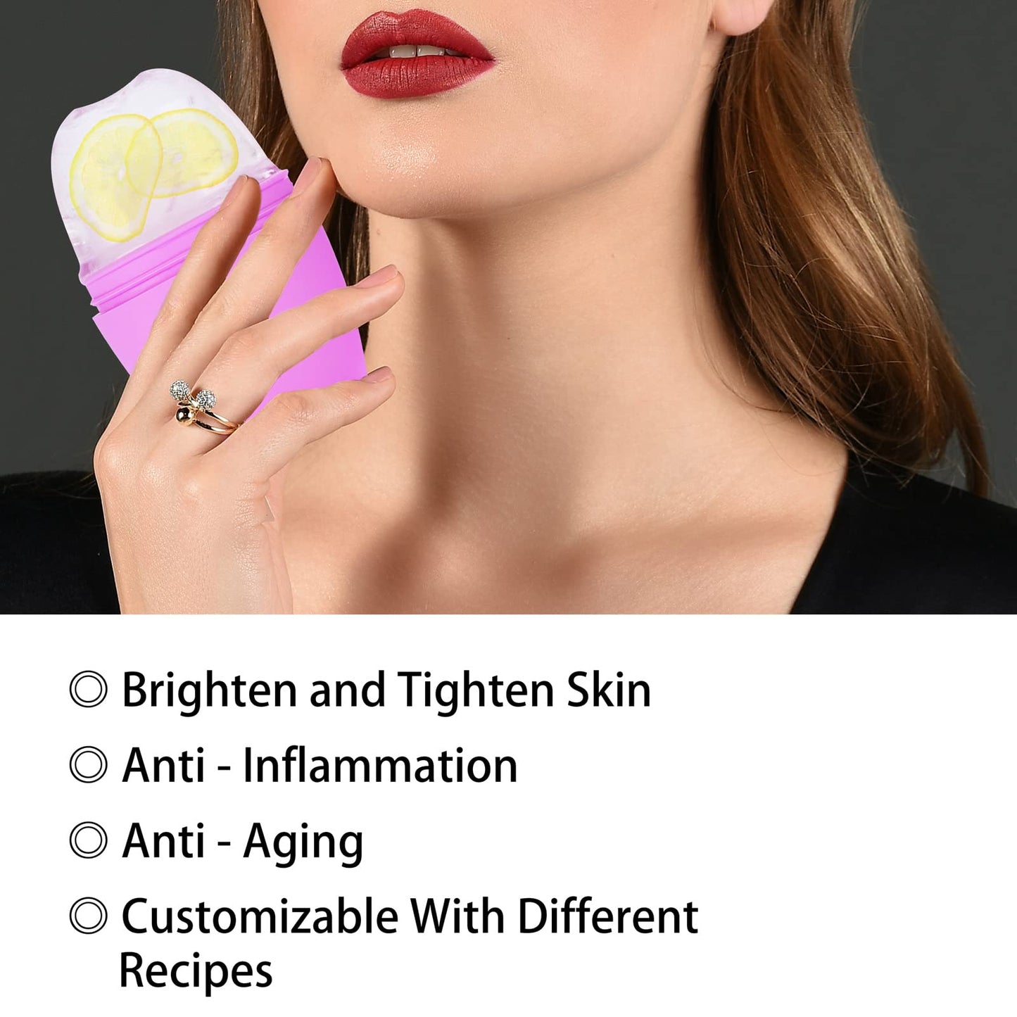 Evmliy Ice Face Roller, Silicone Ice Roller for Face to Tighten and Lift Skin, Face & Eye Puffiness Relief, Reusable Facial Ice Mold for Neck Beauty & Personal Care Evmliy