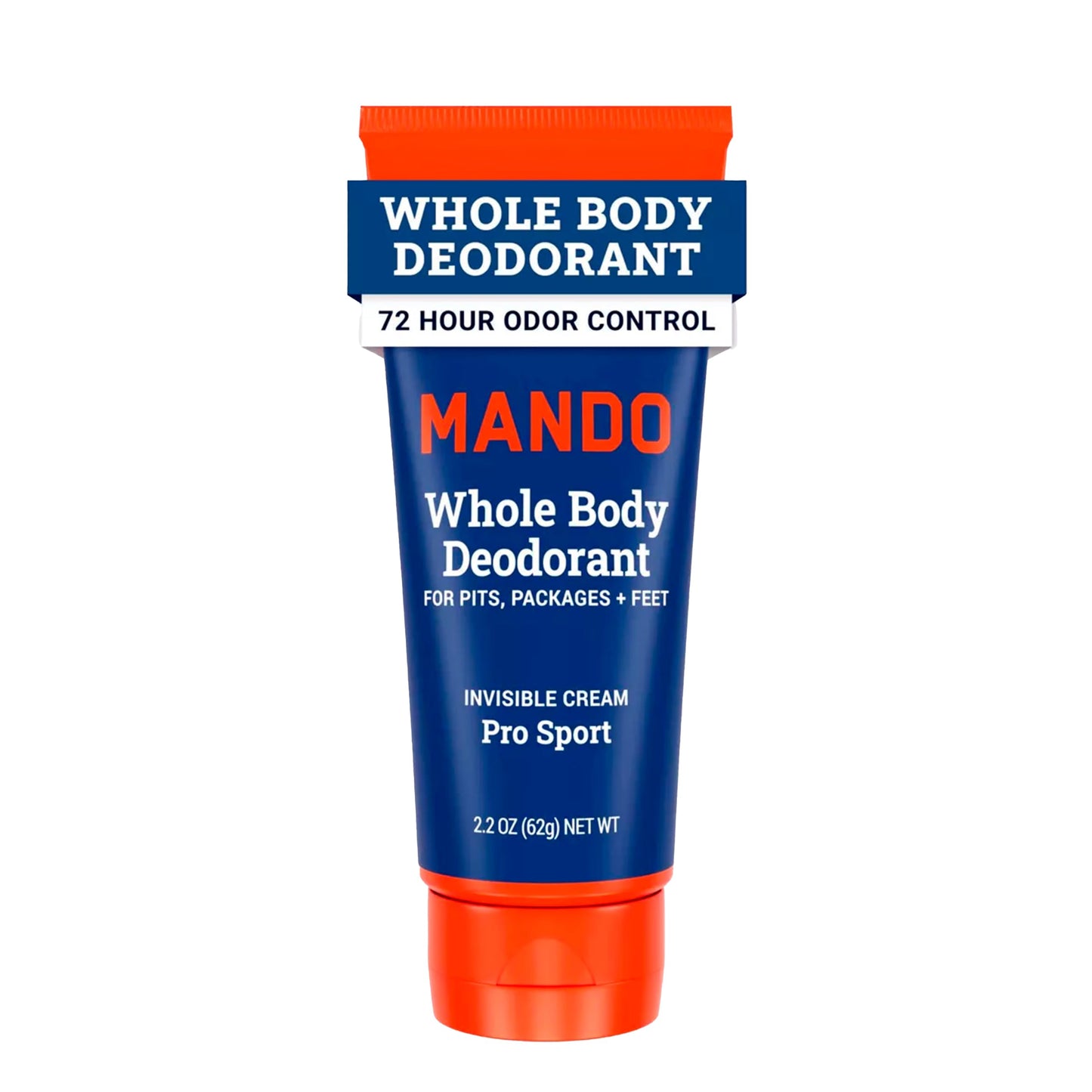 Mando Whole Body Deodorant - Men's Aluminum-Free Invisible Cream Deodorant - Pro Sport - 2.2oz - Pack Of 01 Beauty and Personal Care Mando