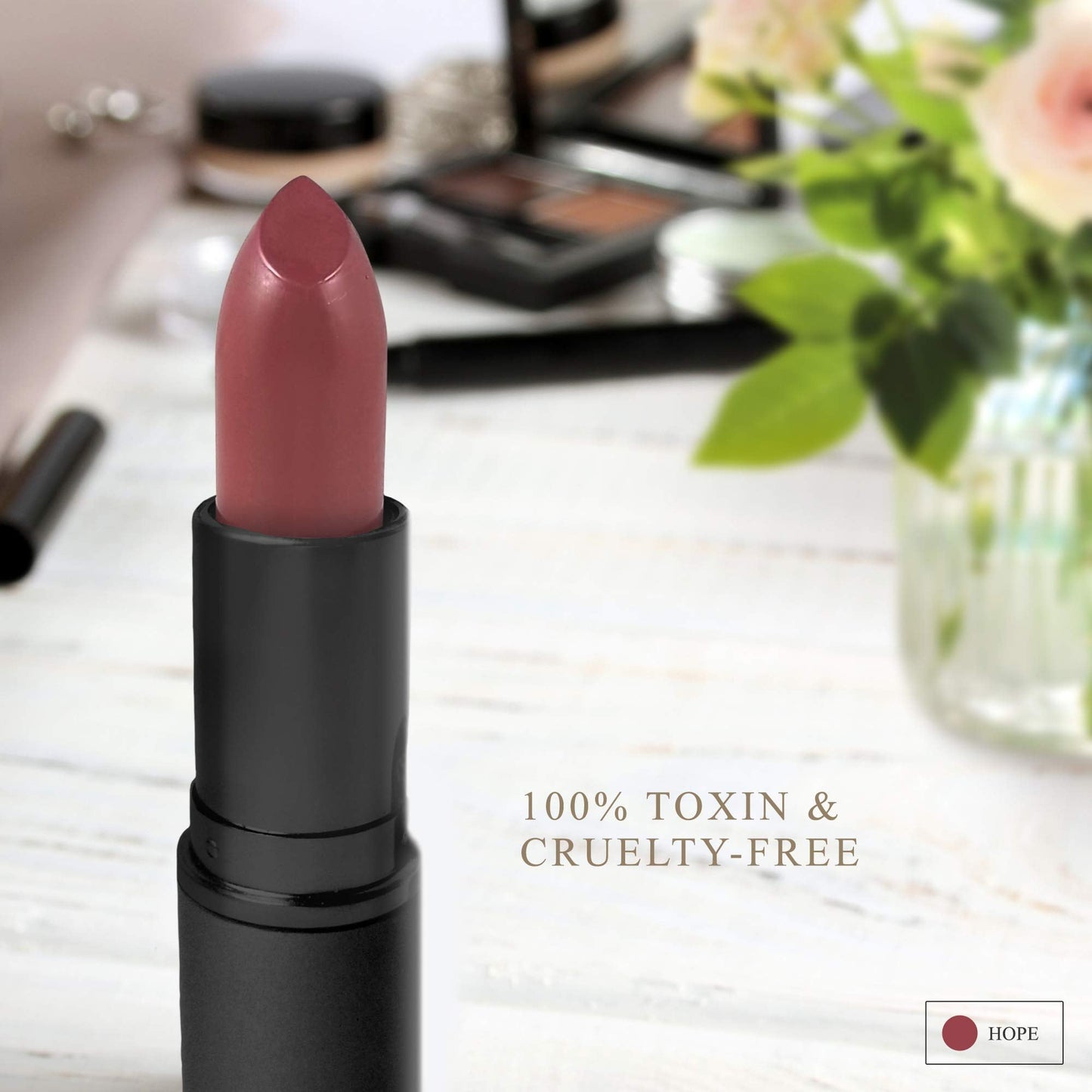 Luxury by Sofia All Natural Lipstick, Semi Matte Lip Color, Moisturizing Lipstick, Non Toxic, Non GMO, Highly Pigmented, Long Lasting Lipstick, Vegan Beauty & Personal Care Luxury by Sofia