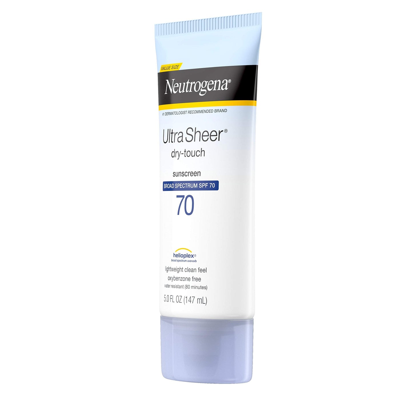 Neutrogena Ultra Sheer Dry-Touch Sunscreen Lotion, Broad Spectrum SPF 70 UVA/UVB Protection, Oxybenzone-Free, Light, Water Resistant, Non-Comedogenic Beauty & Personal Care Neutrogena