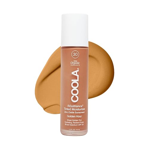 COOLA Organic Rosilliance BB Cream with SPF 30, Tinted Moisturizer Sunscreen & Foundation, Dermatologist Tested, Golden Hour, 1.5 Fl Oz Beauty & Personal Care COOLA