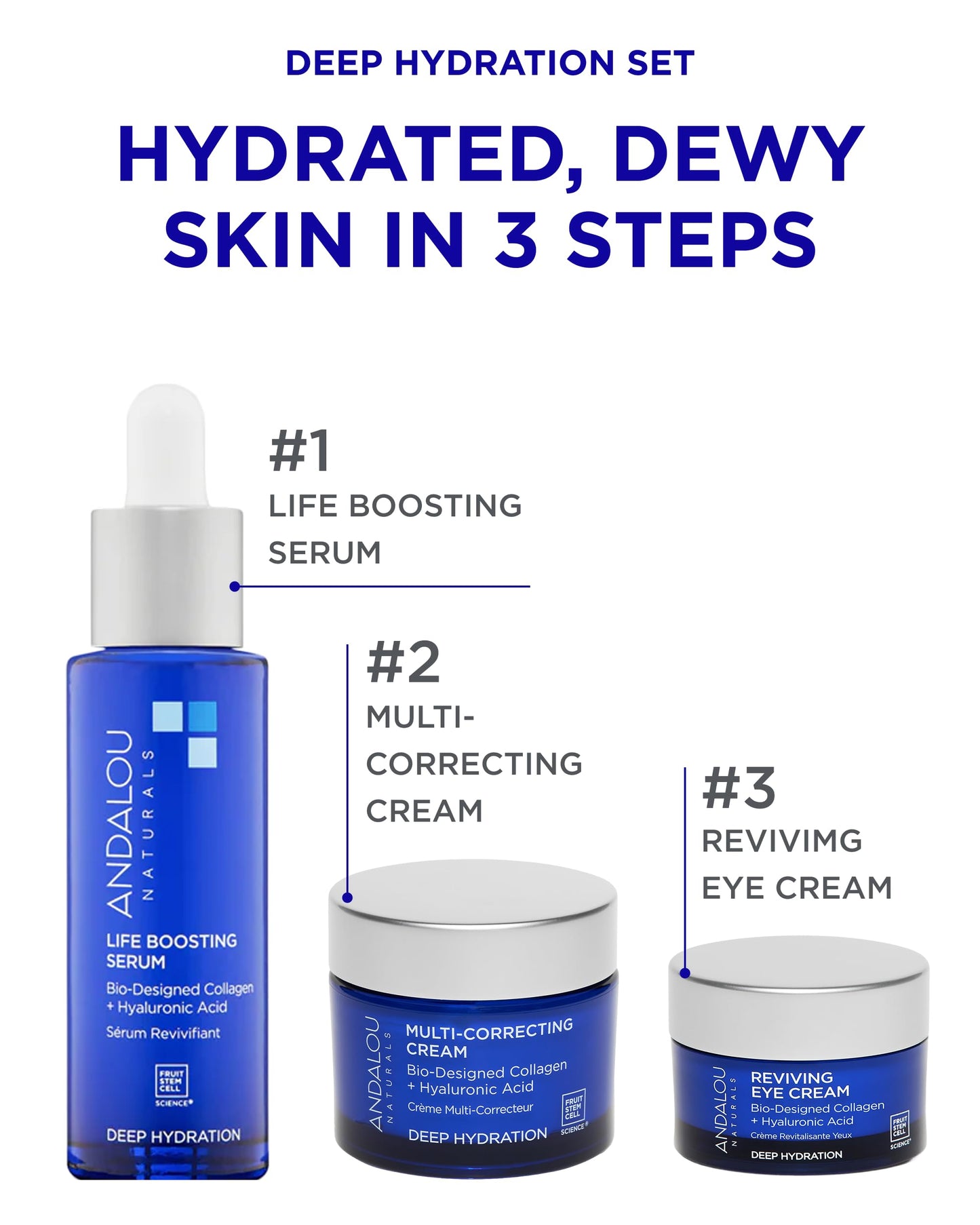 Andalou Naturals Collagen + Hyaluronic Acid Serum for Face | Deep Hydrating Life Boosting Face Serum Improves Skin Elasticity | Plumping & Anti Aging Beauty & Personal Care Andalou Naturals