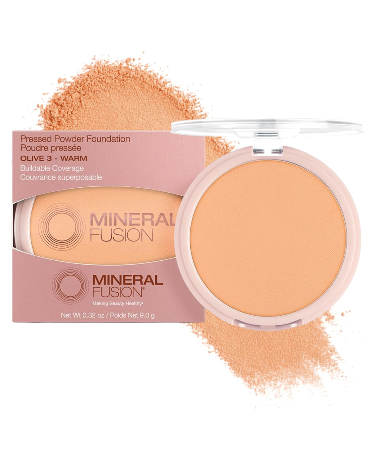 Mineral Fusion Pressed Powder Foundation (Olive 3)