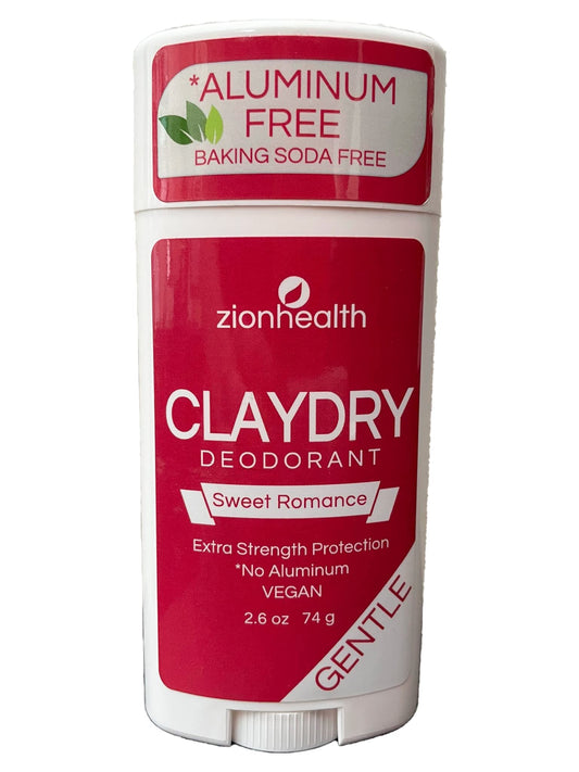 Zion Health Clay Dry Gentle Deodorant Stick 2.6 OZ Sweet Romance Beauty and Personal Care Zion Health