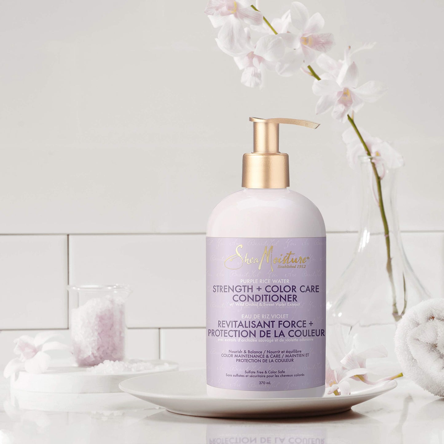 SheaMoisture Strength + Color Care Conditioner Purple Rice Water 13 oz Beauty & Personal Care Shea Moisture