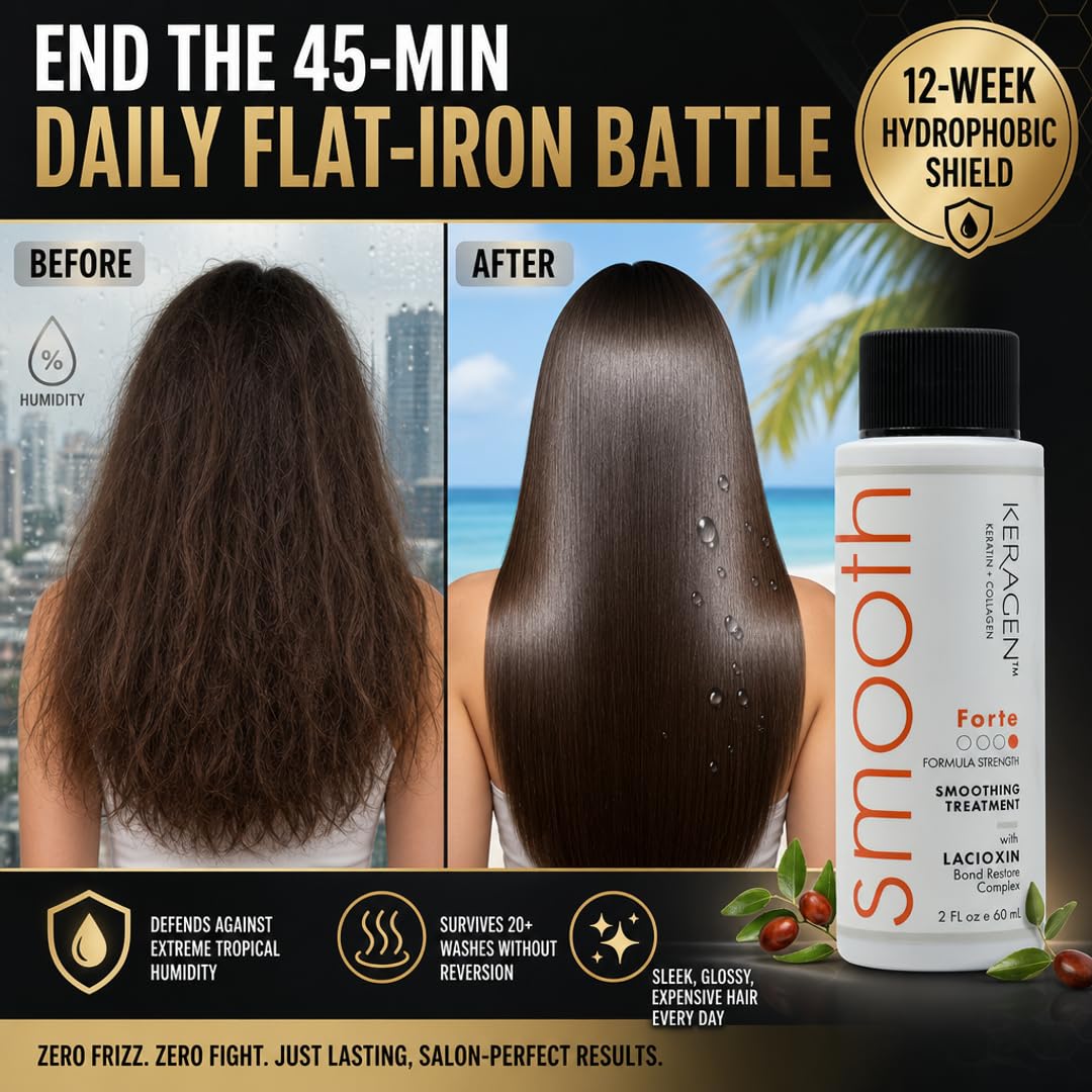 KERAGEN Professional Keratin Smoothing Hair Treatment, Frizz Control 2 oz