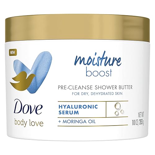 Dove Body Love Shower Cleansing Butter Moisture Boost Cleanser for Dry Skin Silkier than Body Wash with Hyaluronic Acid and Moringa Oil 10 oz Beauty & Personal Care Dove