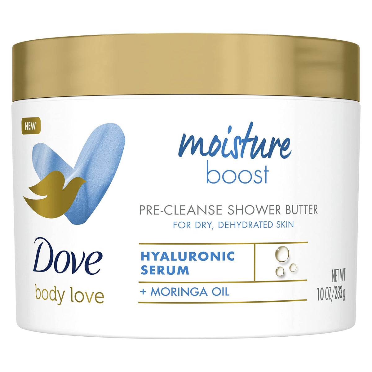 Dove Body Love Shower Cleansing Butter Moisture Boost Cleanser for Dry Skin Silkier than Body Wash with Hyaluronic Acid and Moringa Oil 10 oz Beauty & Personal Care Dove