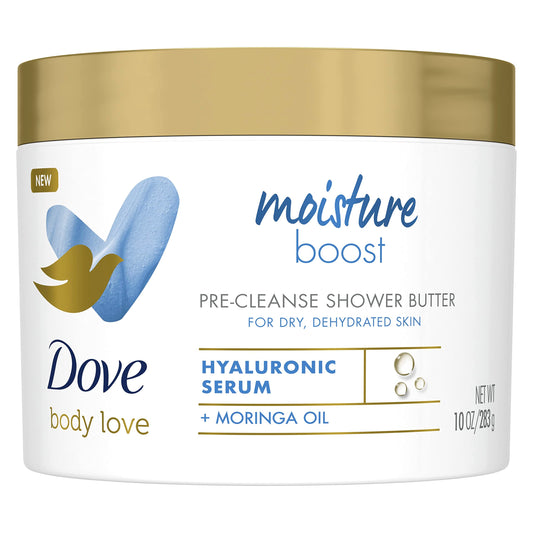Dove Body Love Shower Cleansing Butter Moisture Boost Cleanser for Dry Skin Silkier than Body Wash with Hyaluronic Acid and Moringa Oil 10 oz Beauty & Personal Care Dove