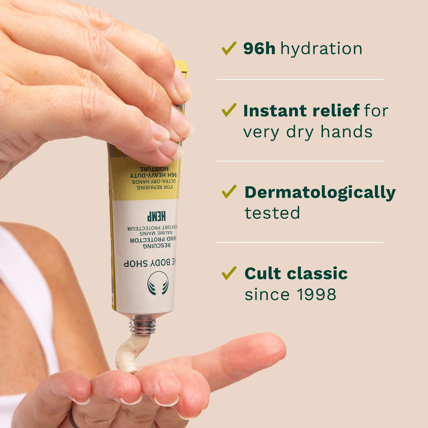 The Body Shop Hemp Hand Protector – Protecting & Hydrating Care for Ultra Dry Hands – 3.3 oz Beauty & Personal Care The Body Shop