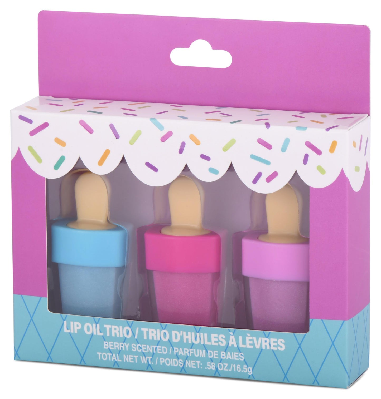 iscream 3-piece Ice Pop Shaped Berry Scented Moisturizing Lip Oil Set Beauty & Personal Care iscream