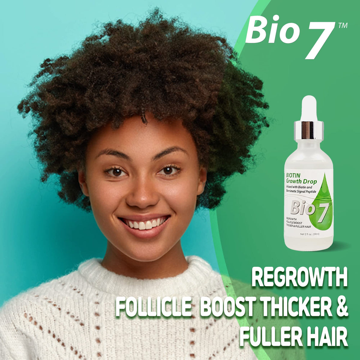 BIO7 Biotin Growth Drops with Signal Peptide, 2 Fl Oz