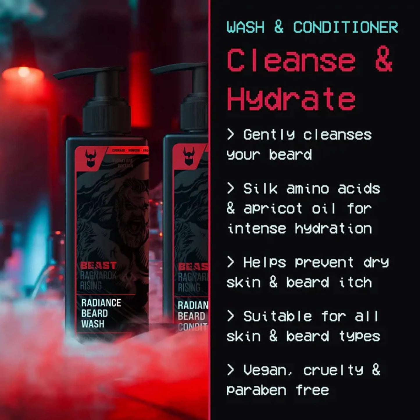 Beard Struggle Ragnarok Rising Eddie Hall Beast Line - Signature Beard Care Kit - Includes Balm, Wash, Conditioner, Night & Day Oil Beauty and Personal Care The Beard Struggle