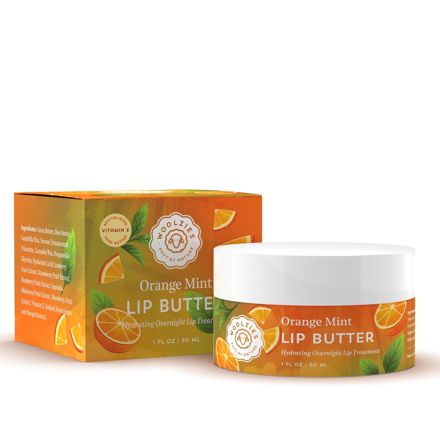 Hydrating Lip Mask with Hyaluronic Acid - Overnight Treatment for Soft, Smooth Lips - Shea Butter, Vitamin E & Natural Oils - 1 oz Jar (1 Ounce Beauty and Personal Care Woolzies