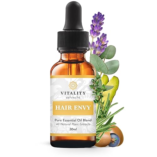 Vitality Extracts Hair Envy - Natural Hair Growth Serum - 100% Pure Essential Oils, 15 Plant Extracts, No Synthetics, No Parabens - Strengthen Hair Beauty & Personal Care Vitality