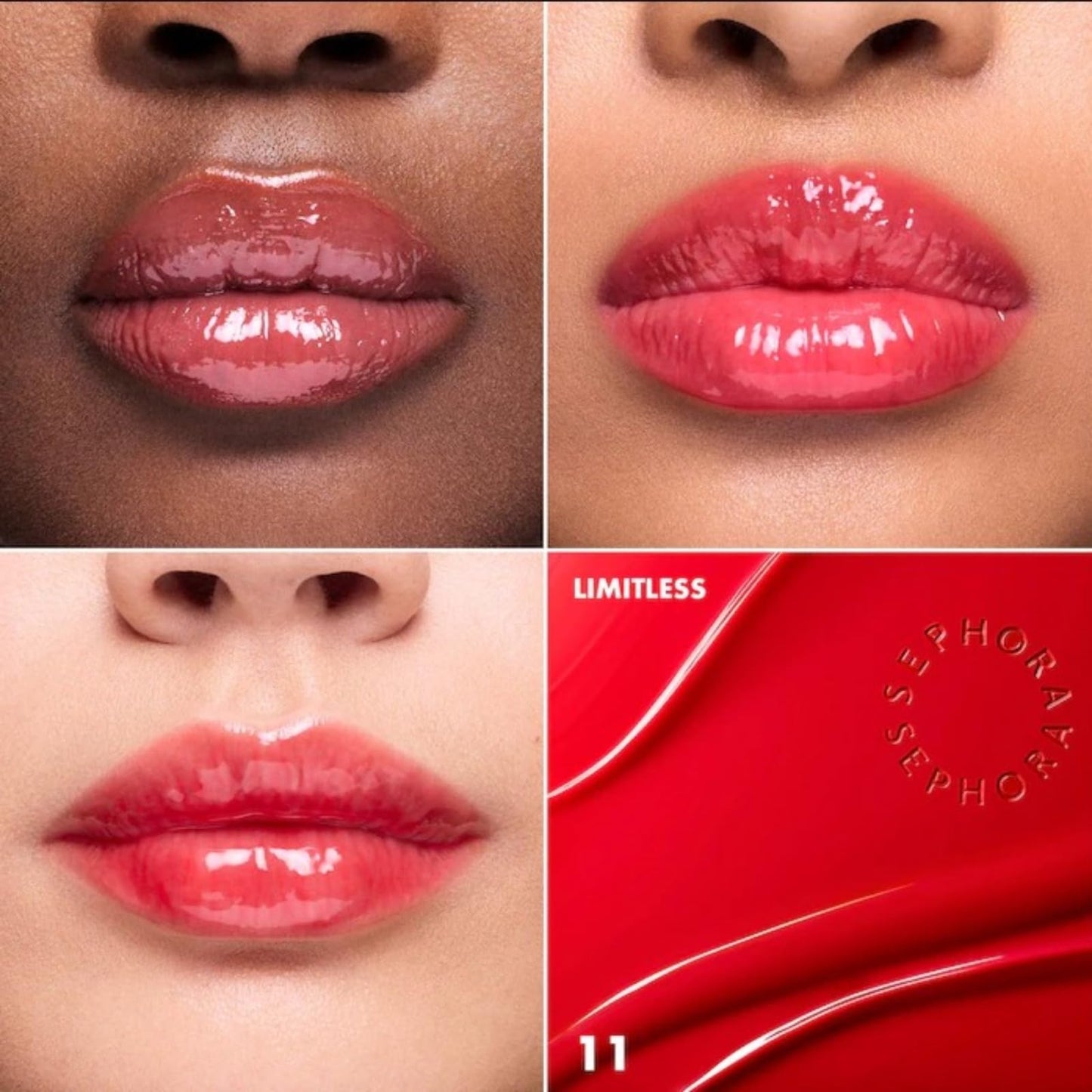 SEPHORA Collection Glossed Moisturizing Lip Gloss - 11 Limitless (sheer vibrant red), 5 mL / 0.16 fl oz Beauty & Personal Care SEPHORA