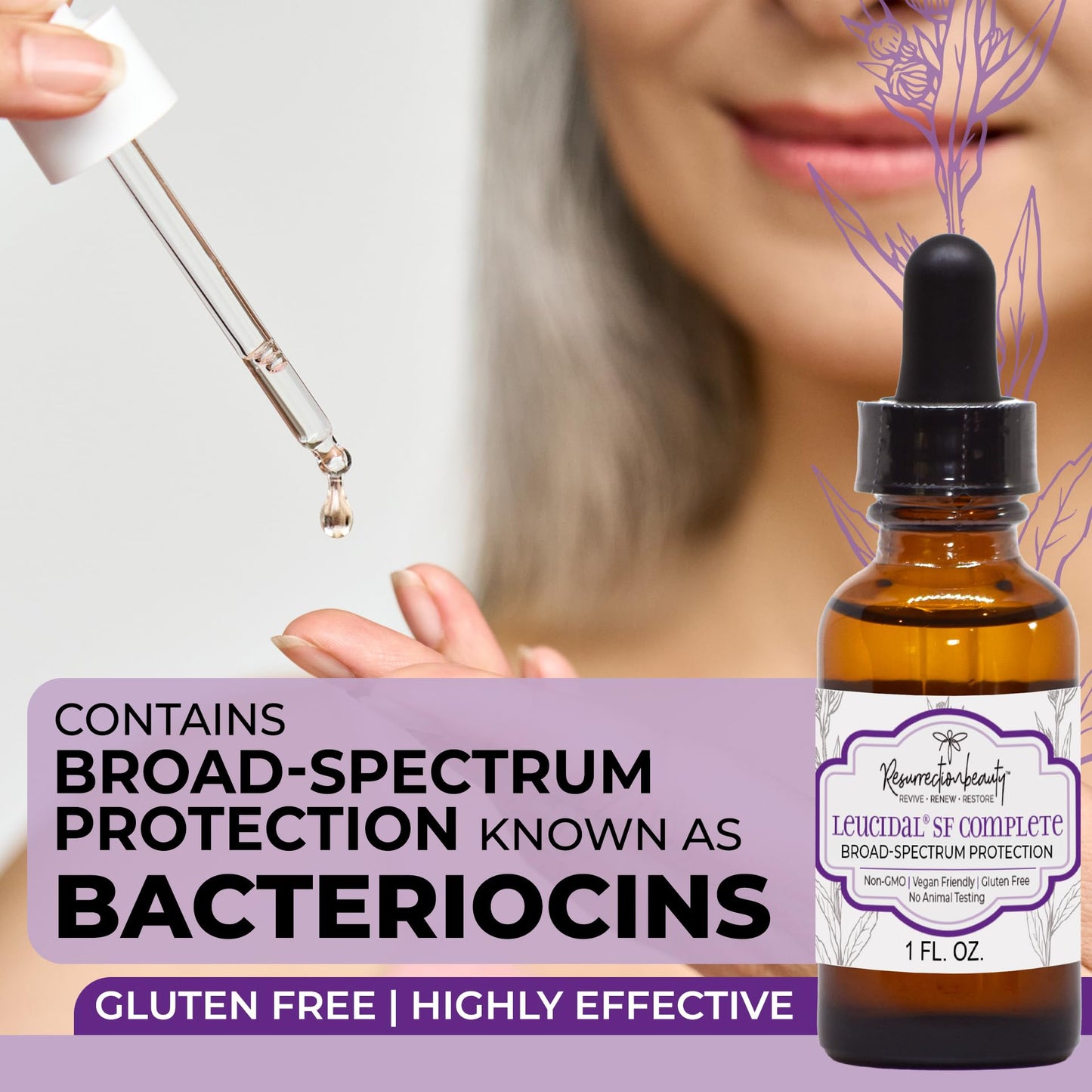 Leucidal® SF COMPLETE Broad Spectrum Protection Cosmetic Ingredient for DIY Vitamin C Ascorbic Acid & Hyaluronic Acid Powder Serum, Facial Lotion Beauty & Personal Care RESURRECTIONbeauty