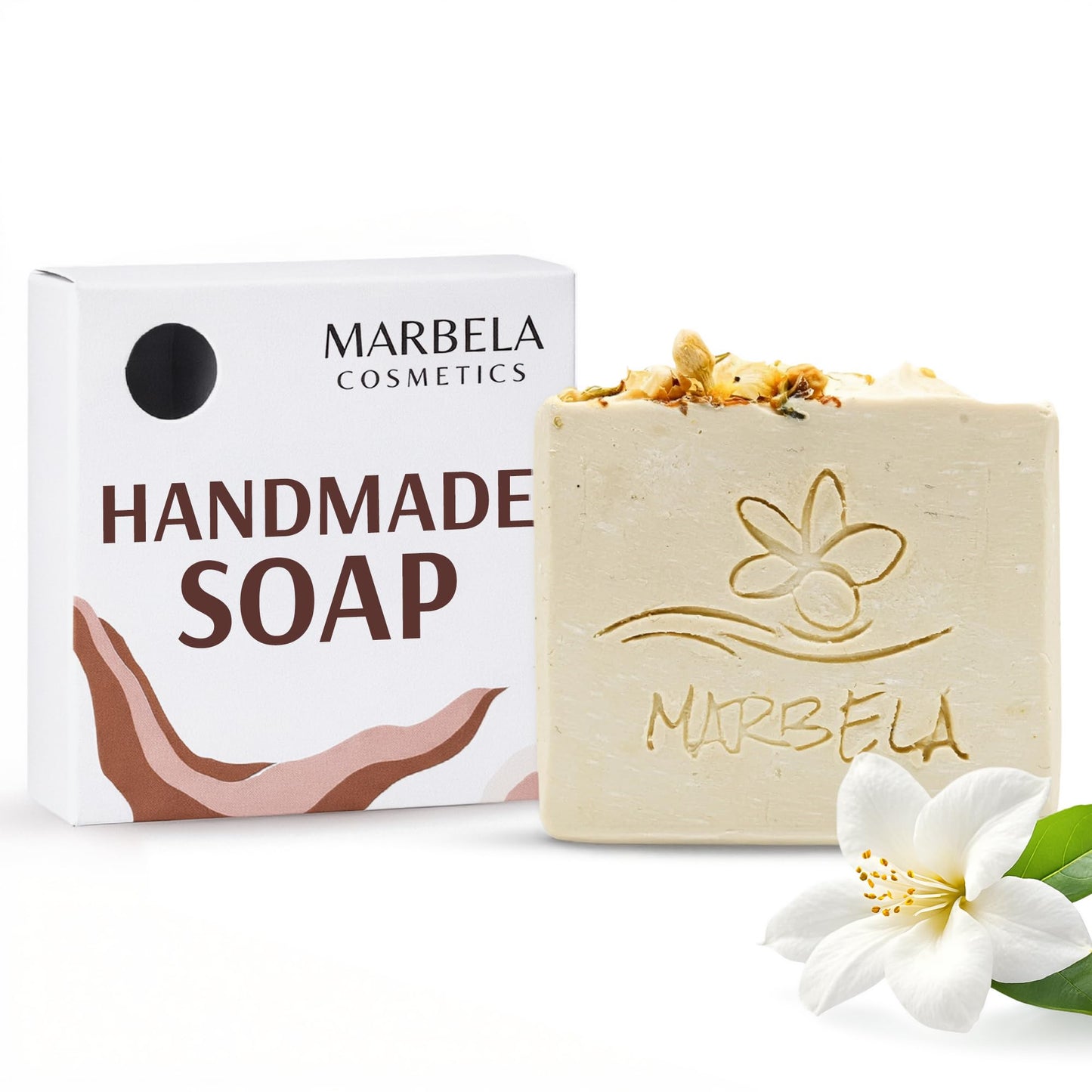 Marbela Cosmetics Handmade Soap Bar - Made in USA, Vegan Friendly, Palm Oil Free, Natural Bar Soap - Gentle Face & Body Soap for Daily Skin Care Beauty & Personal Care Marbela