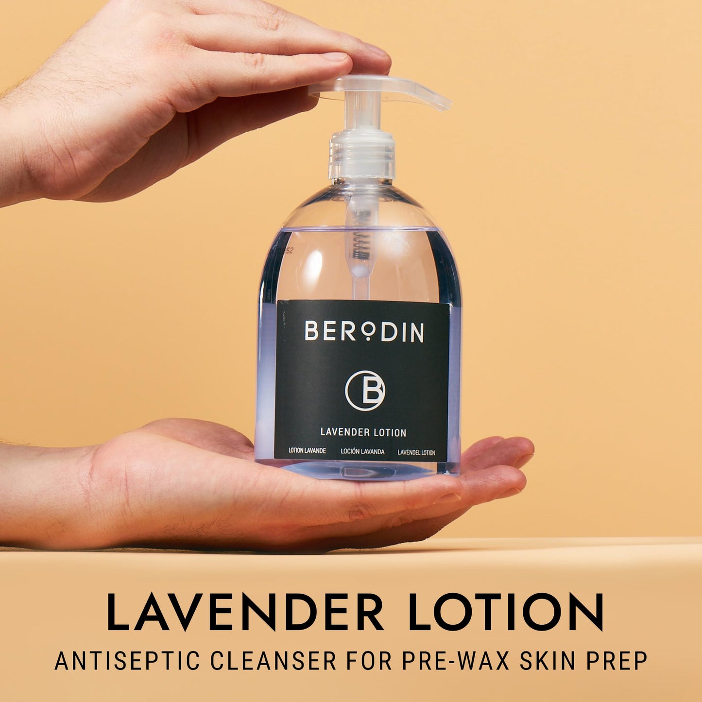 Berodin Lavender Pre-Wax Antiseptic Cleanser, Alcohol-Based Formula, Removes Grime, Oils and Residue for Clean Wax Adhesion, Professional Pre-Wax Beauty and Personal Care Berodin