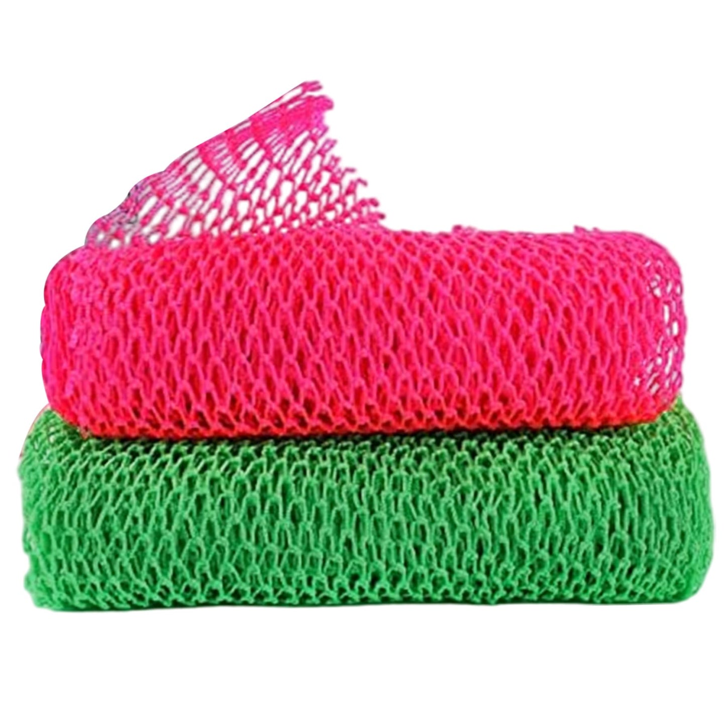 Xoeryoy 2Pcs African Net Sponge 12x30 Labor-Saving Long Widen African Net Cloth Portable Mesh Foldable Exfoliating Washcloth for Men and Women Beauty and Personal Care Xoeryoy