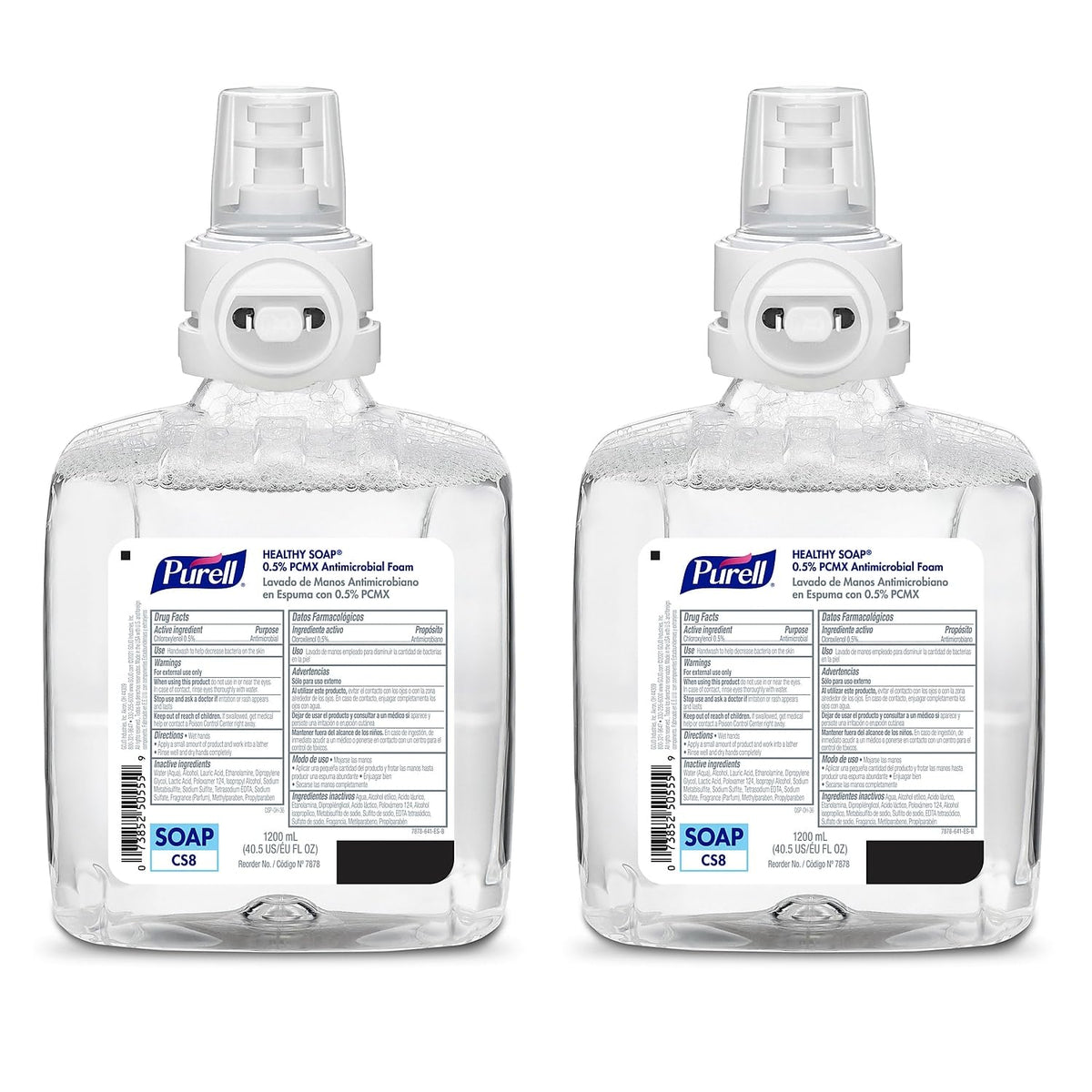 Purell CS8 PCMX Antimicrobial Foam Soap Refill 2ct x 1200 mL - 7878-02