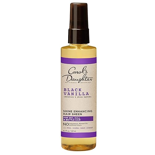 Carol's Daughter Black Vanilla Hair Sheen for Curly, Wavy or Natural Hair, Hair Shine Spray and Moisturizer For Dry, Dull or Brittle Hair, 4.3Fl Oz Beauty & Personal Care Carol's Daughter