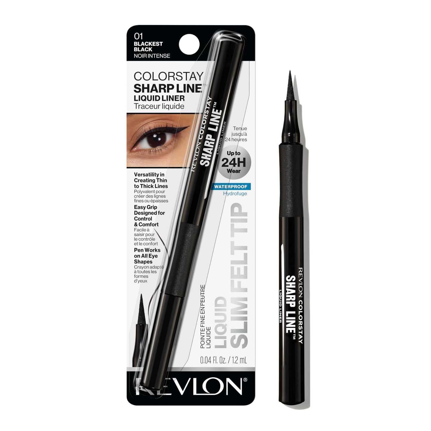 Revlon Liquid Eyeliner Pen, ColorStay Sharp Line Eye Makeup, Waterproof, Smudge-proof, Longwearing with Slim Tapered Tip, Sharp Line Beauty & Personal Care REVLON