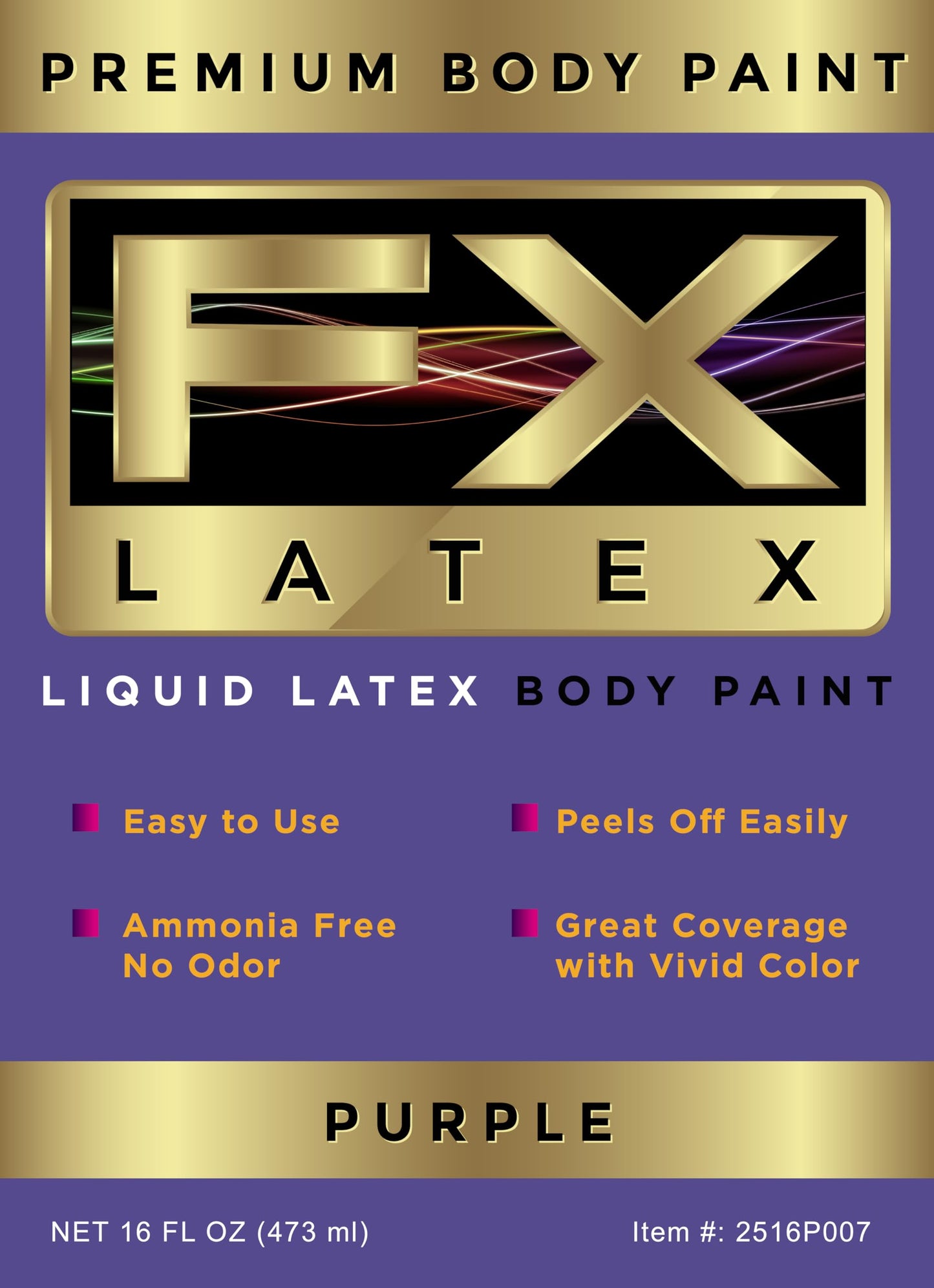 Liquid Latex - Face and Body Paint, Ammonia Free, Easy On and Off, Cosplay Makeup, Create Professional Monster, Zombie Arts 16 Oz (Purple) Beauty & Personal Care Liquid Latex Fashions