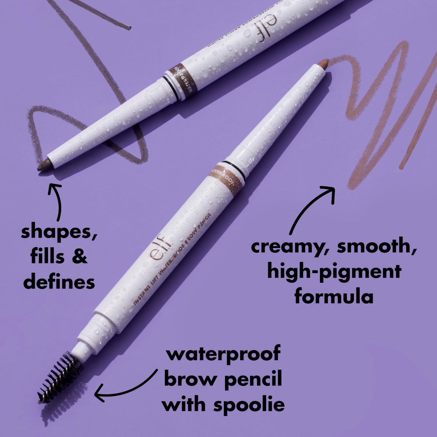 e.l.f. Instant Lift Waterproof Eyebrow Pencil, Dual-Ended with Precision Tip & Spoolie, Smudge-Resistant Formula for Natural, Long-Lasting Brows, Deep Beauty and Personal Care e.l.f.