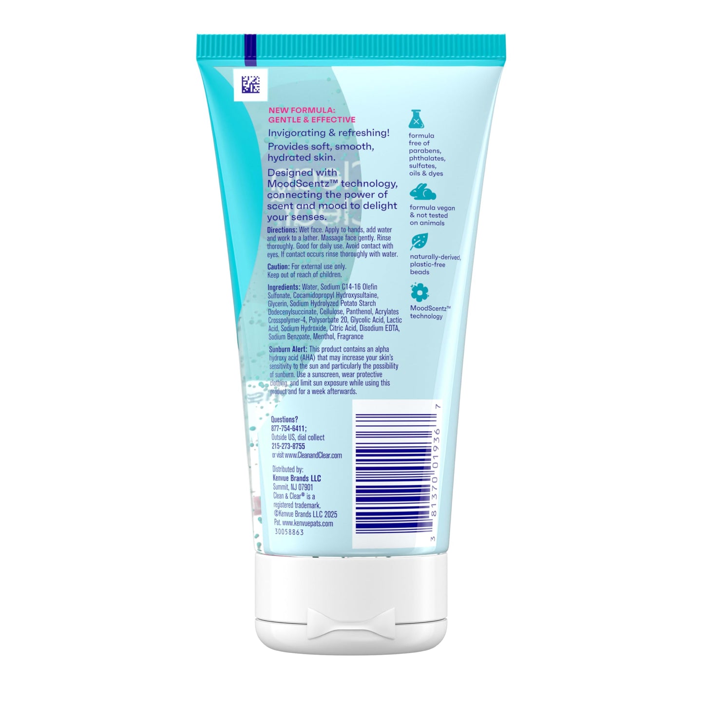Clean & Clear Deep Action Exfoliating Face Wash Scrub with Pro-Vitamin B5, Daily Exfoliating Facial Cleanser Cleans Deep Down to Pores for Smooth Beauty & Personal Care Clean & Clear