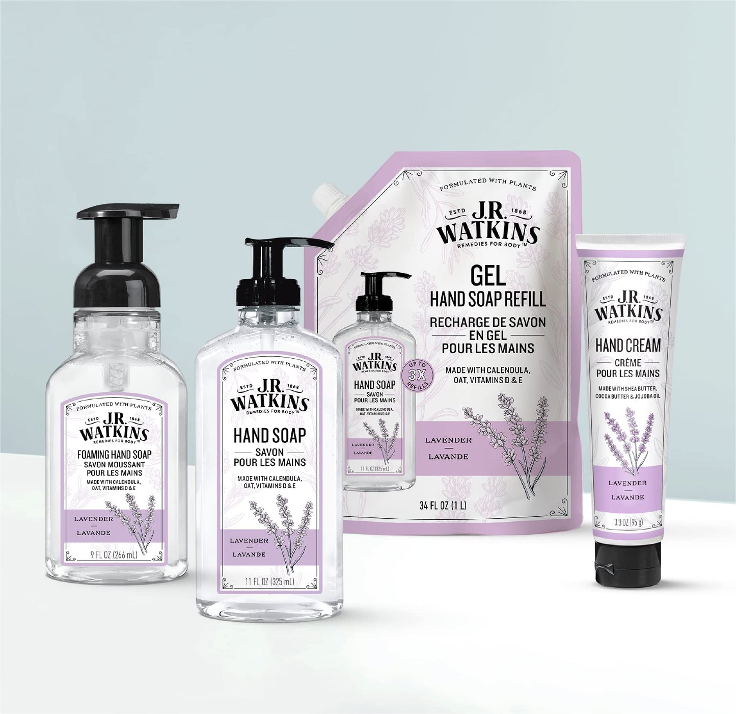 J.R. Watkins Gel Hand Soap, Scented Liquid Hand Wash for Bathroom or Kitchen, USA Made and Cruelty Free, 11 fl oz, Lavender, 3 Pack Beauty & Personal Care J.R. Watkins