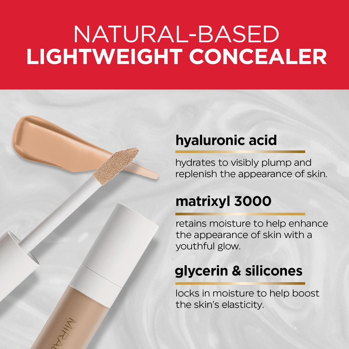 Mirabella Invincible For All Perfecting Under Eye Concealer Full Coverage - Hydrating Makeup Concealer for Dark Circles, Fine Lines & Wrinkles Beauty & Personal Care Mirabella