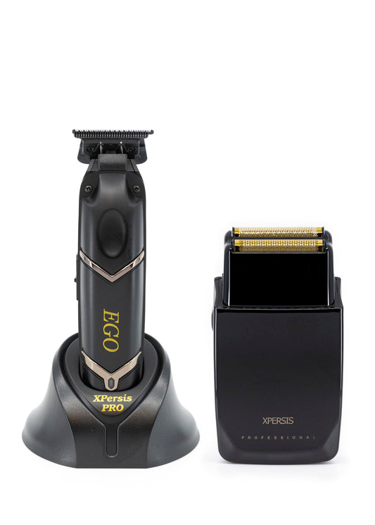 XPERSIS PRO EGO Brushless DLC Blade Cordless Hair Trimmers for Barbers, Professional Mens Hair Trimmers + Electric Razor Foil Shaver with Sharp Blades Beauty and Personal Care XPERSIS