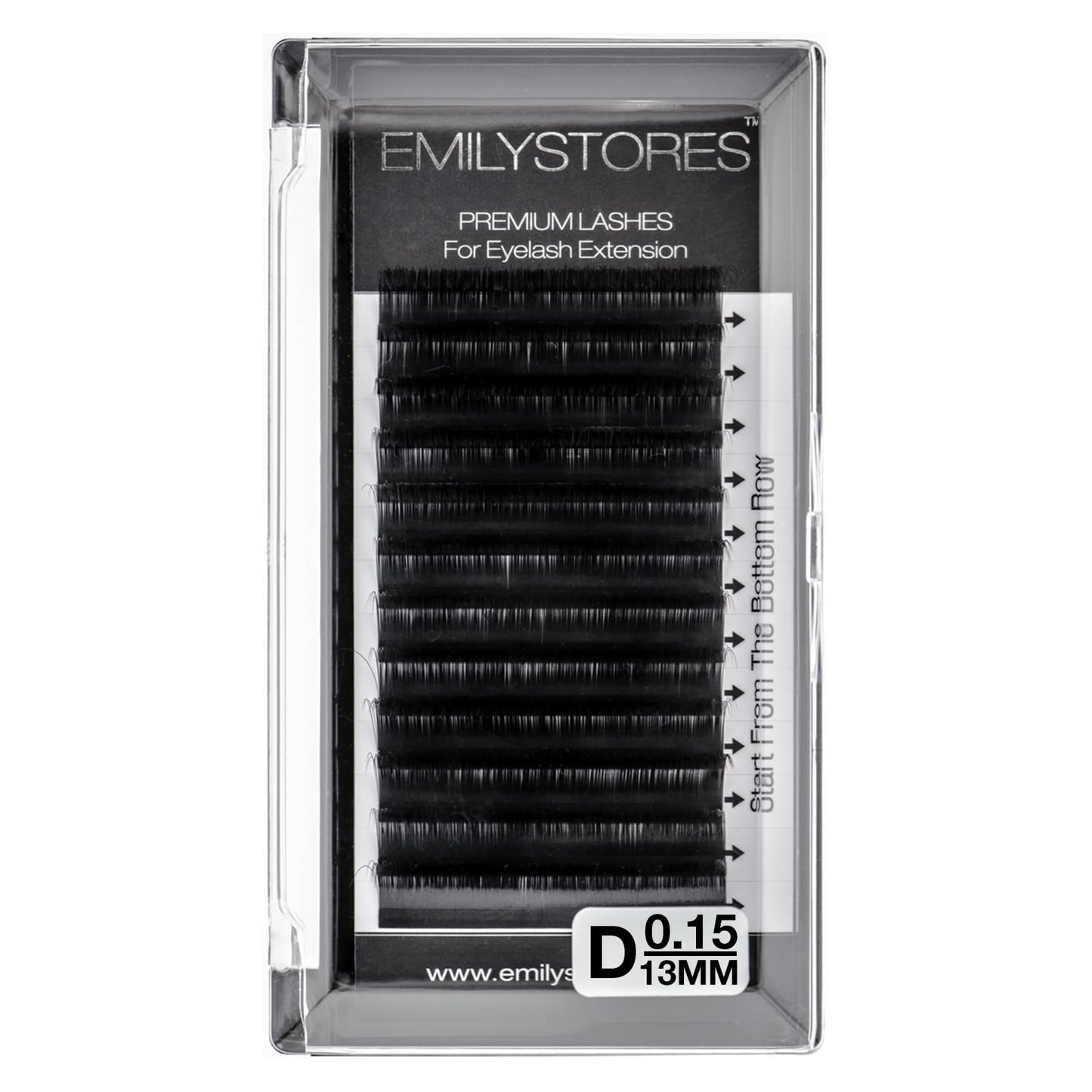 EMILYSTORES Eyelash Extensions 0.15mm Thickness D Curl Length 13mm Volume Individual eyelashes For Lash Extension(0.15,D,13mm) Beauty & Personal Care EMILYSTORES