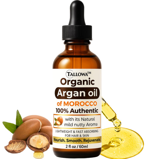 Tallowa Argan Oil of Morocco From Moroccan Cooperative Farms 100% Authentic & Organic Argan oil for Hair, Face and Skin Cold Pressed Virgin Beauty & Personal Care Tallowa