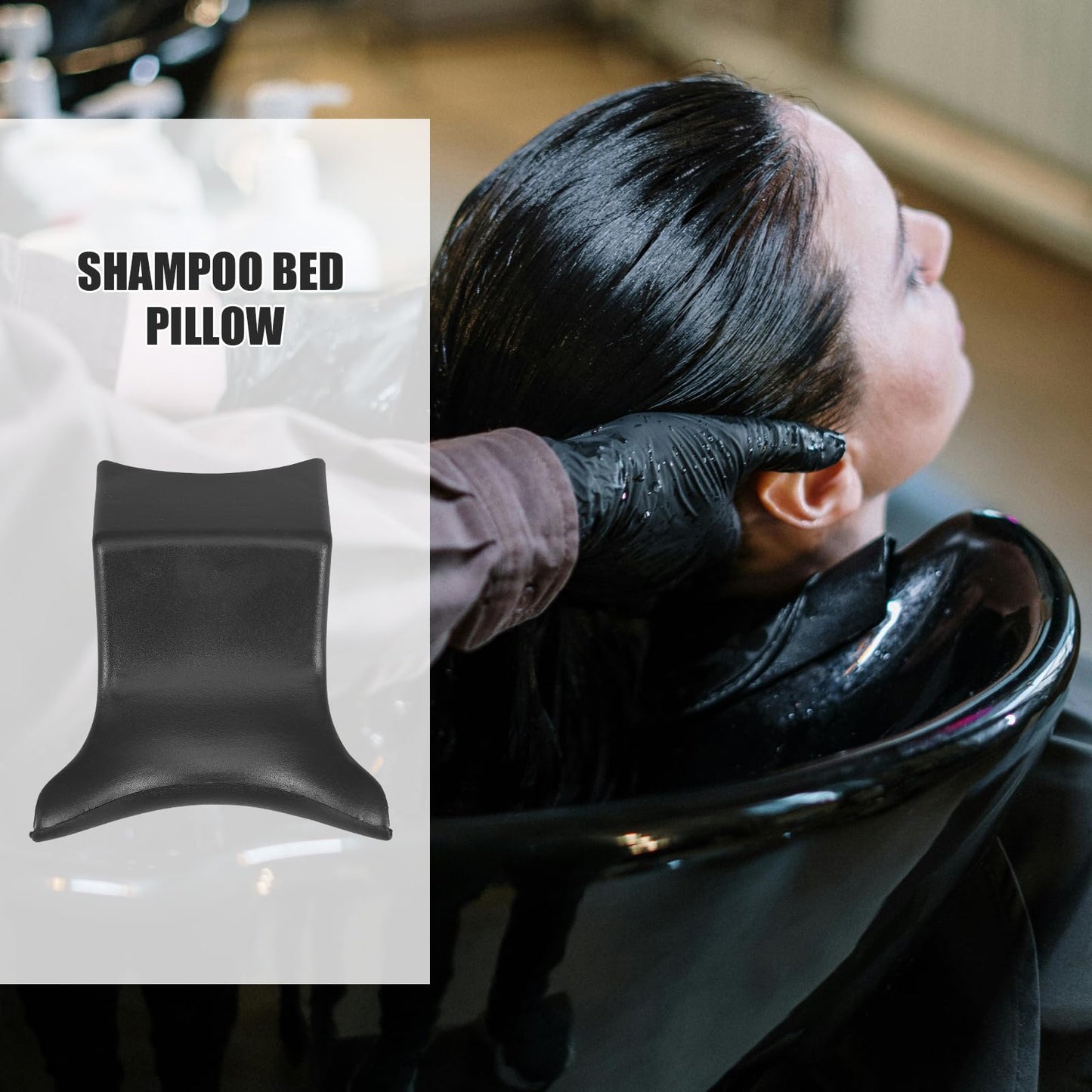 Beaupretty Shampoo Bowl Neck Cushion 8.66X7.48X3.14In Non-Slip Silicone Shampoo Bed Pillow Comfortable Neck Support for Salon Hair Washing and Bathtub Beauty and Personal Care Beaupretty