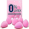 BEAKEY Super Soft Makeup Sponge Set of 6, Makeup Sponges for Foundation, Liquid, Cream and Powder, Pink Beauty Sponge for Blending, 0 Latex Blender Beauty & Personal Care BEAKEY