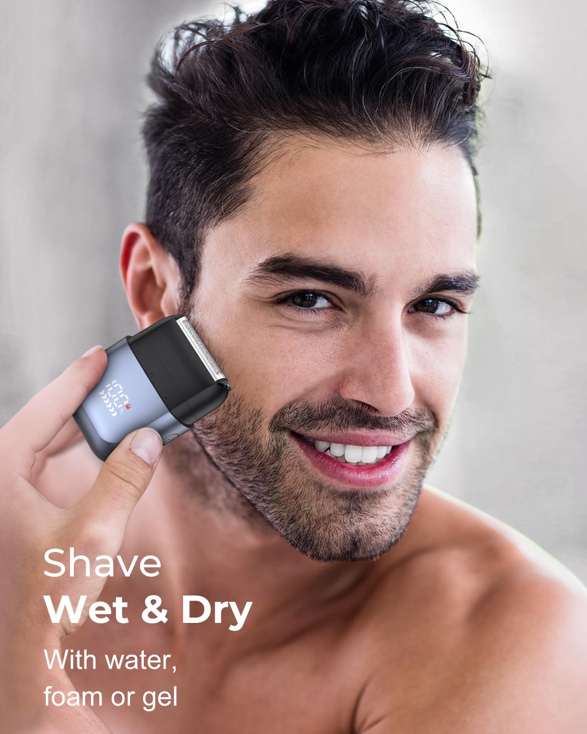 Foil Shavers for Men, Mini Electric Razors for Close Shaving Face with High Speed 3 Floating Blade Heads, USB C Fast Rechargeable Foil Shaver IPX7 Beauty and Personal Care FIRE ROSE