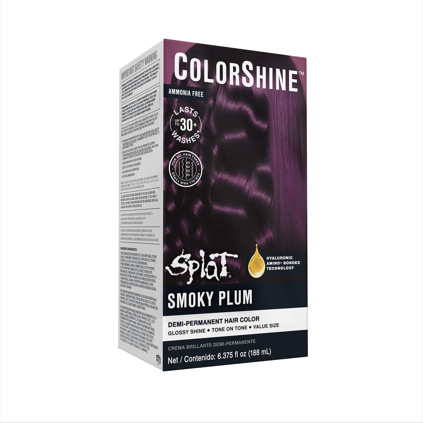 Splat ColorShine Demi-Permanent Hair Color, Smoky Plum Beauty & Personal Care Splat