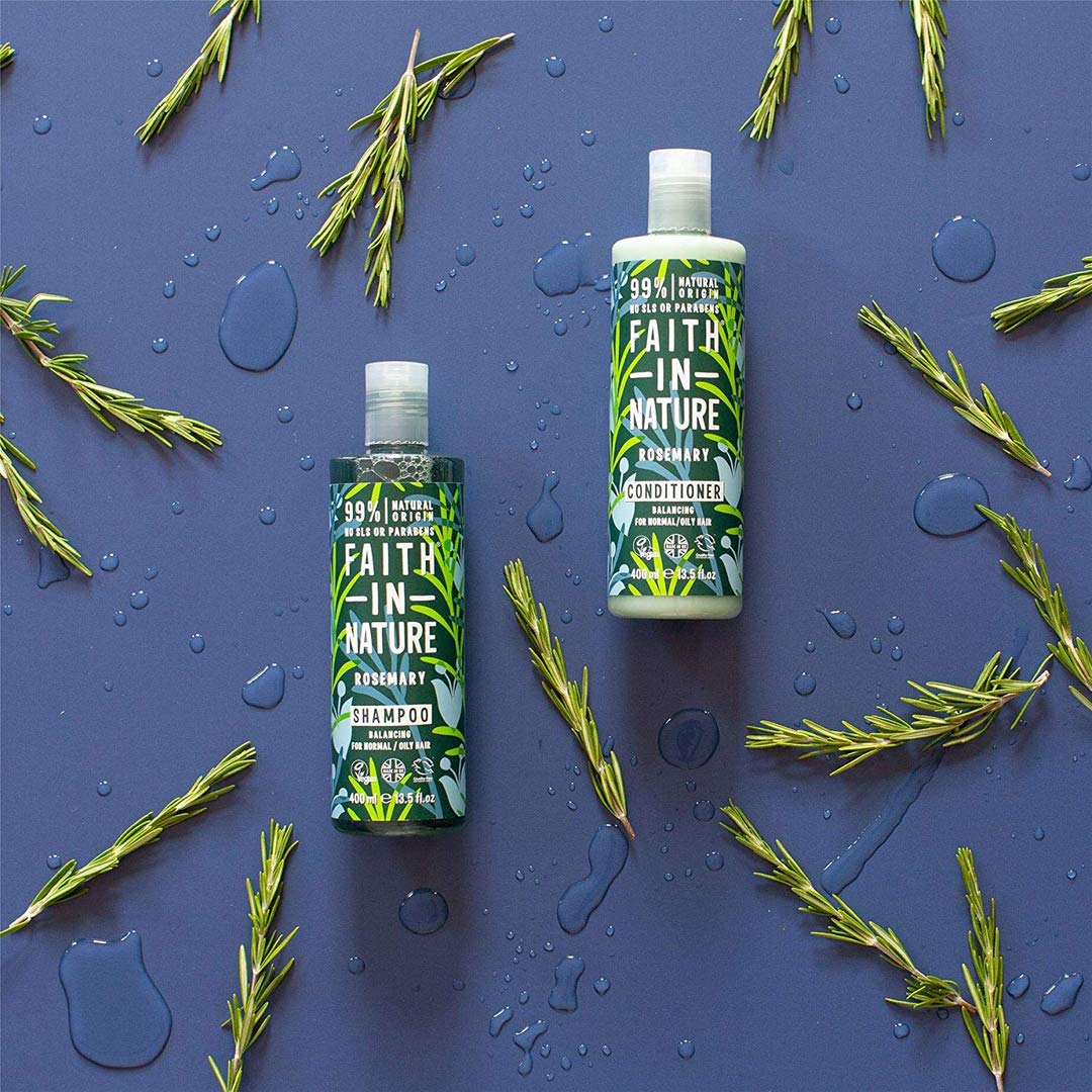 Faith In Nature Shampoo 400ml & Conditioner 400ml Duo | Vegan | Cruelty Free | 99% Natural Fragrance | Free From SLS or Parabens (Rosemary) Beauty & Personal Care FAITH IN NATURE