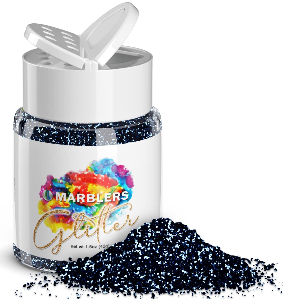 MARBLERS Twinkle Glitter [Navy] 1.5oz (42g) | Fine | Non-Toxic, Vegan, Cruelty-Free | Face, Body, Eyeshadow, Hair, Festival, Party Makeup | Nail Art Beauty & Personal Care MARBLERS