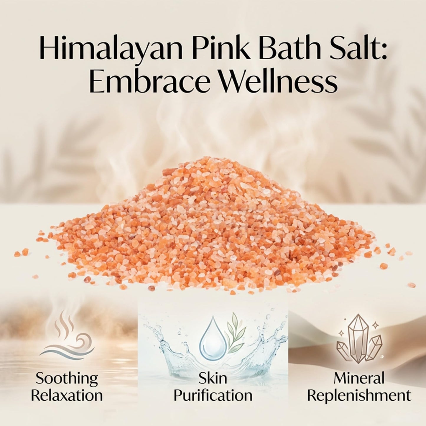 MAQIHAN Pink Himalayan Bath Salt - 10 Oz Himalayan Pink Salt for Bath Soak, Unscented Fine & Coarse Mix, Gentle Full Body & Foot Spa Care for Relaxing Beauty and Personal Care MAQIHAN