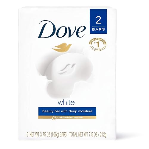 Dove Beauty Bar More Moisturizing than Bar Soap White Effectively Washes Away Bacteria While Nourishing Your Skin 3.75 oz 2 Bars Beauty & Personal Care Dove