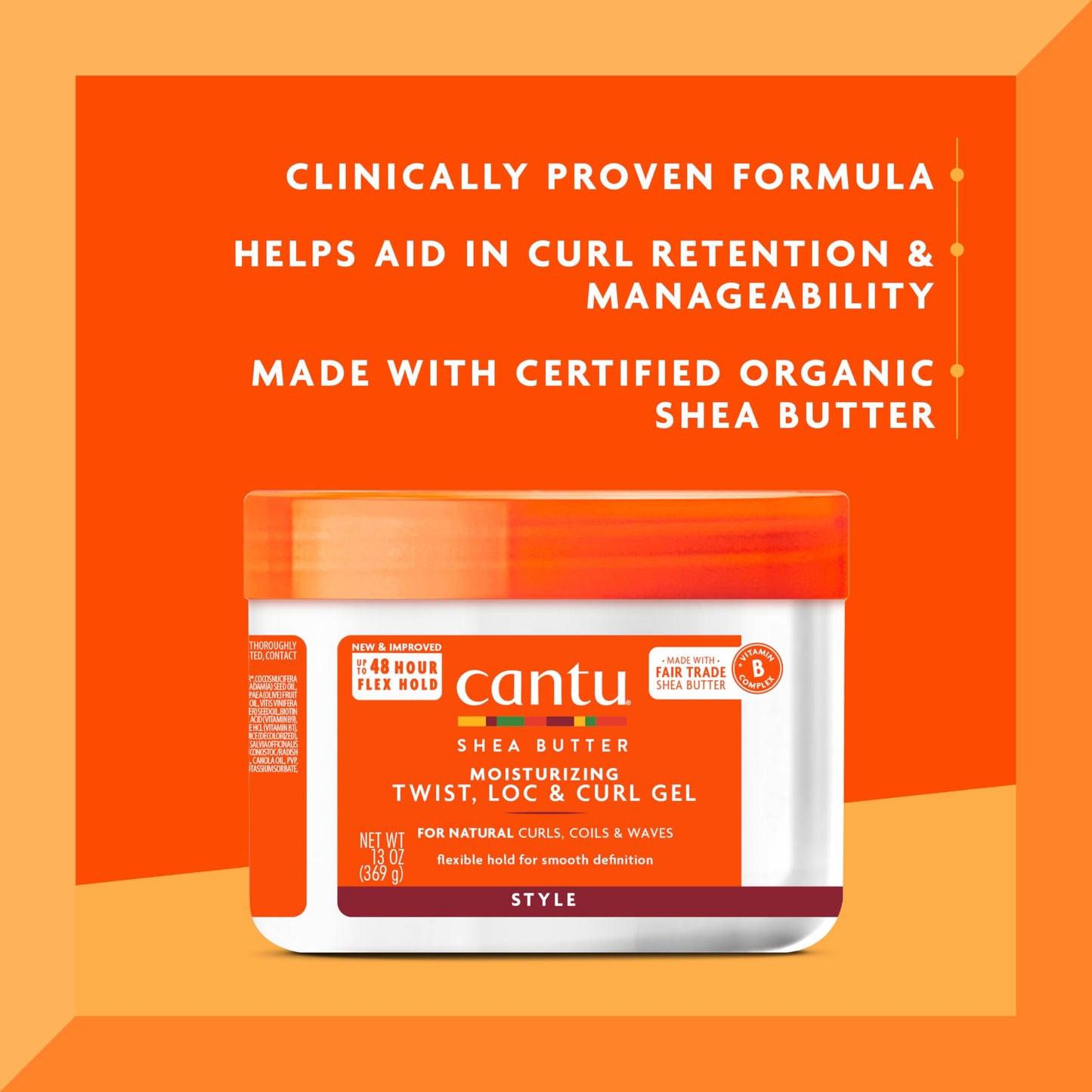 Cantu Moisturizing Twist & Lock Gel with Shea Butter for Natural Hair, 13 oz Beauty & Personal Care Cantu