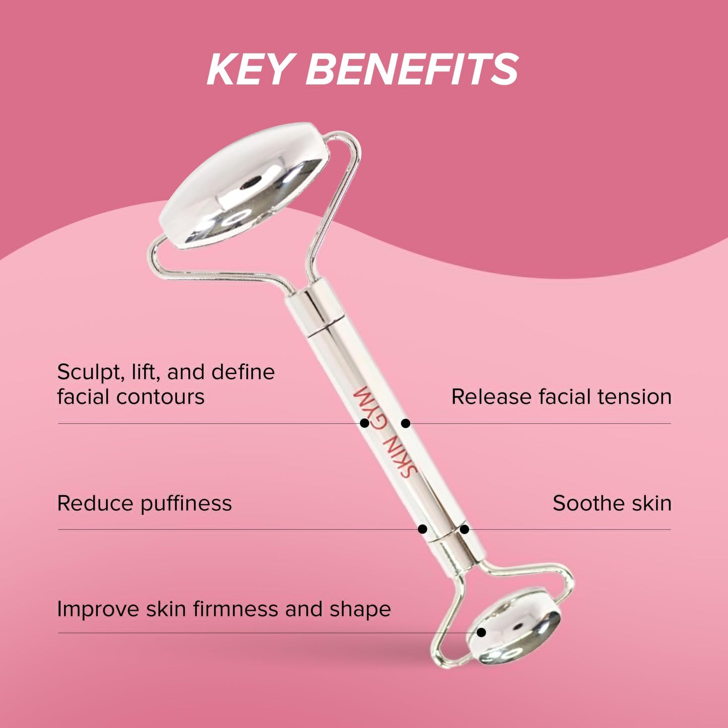Skin Gym Face Roller for Wrinkles and Lifting - Anti-Aging Face Massager Skin Care Beauty Tool - Boost Radiance, Rejuvenate Skin, Sculpt, Lift Beauty & Personal Care SKIN GYM