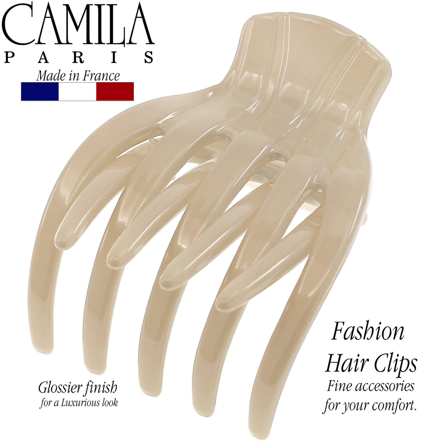 Camila Paris CP3542 French Hair Clip for Women, Hair Side Clips, 2 Inch Girls Hair Claw Clips Jaw Fashion Durable Styling Hair Accessories for Women Beauty & Personal Care Camila